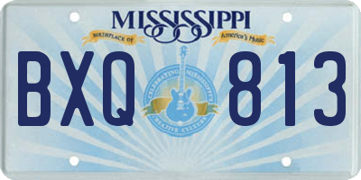 MS license plate BXQ813