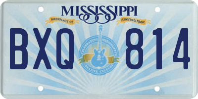 MS license plate BXQ814