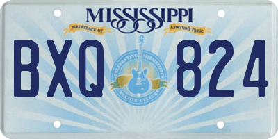 MS license plate BXQ824