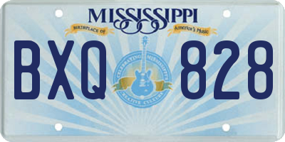 MS license plate BXQ828