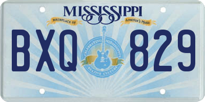 MS license plate BXQ829