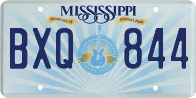 MS license plate BXQ844