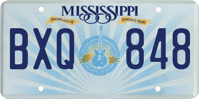 MS license plate BXQ848