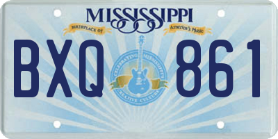 MS license plate BXQ861
