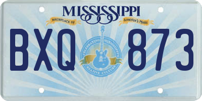 MS license plate BXQ873