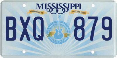 MS license plate BXQ879