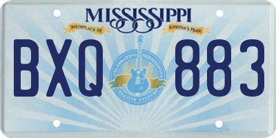 MS license plate BXQ883