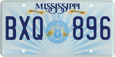 MS license plate BXQ896