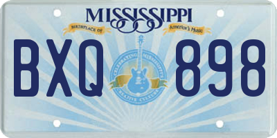 MS license plate BXQ898