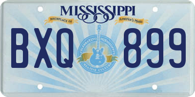 MS license plate BXQ899