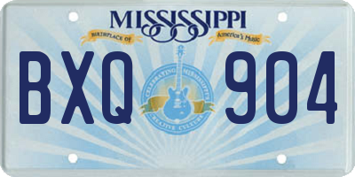 MS license plate BXQ904