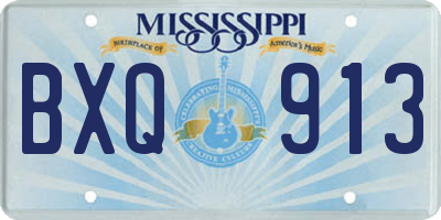 MS license plate BXQ913