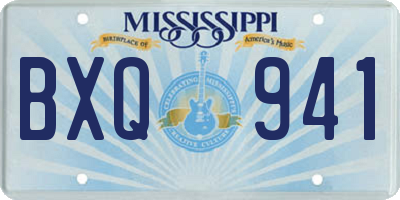 MS license plate BXQ941