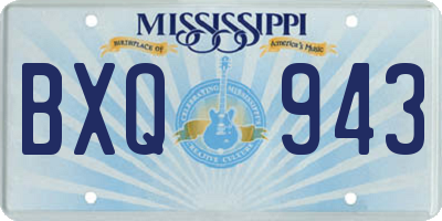 MS license plate BXQ943