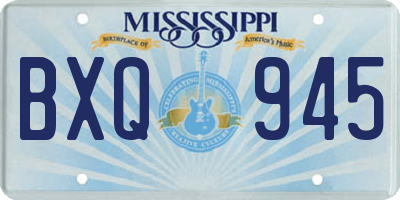 MS license plate BXQ945