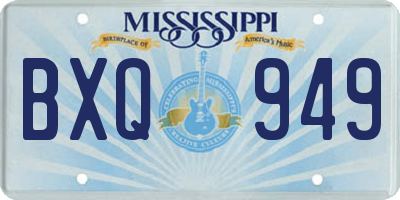 MS license plate BXQ949