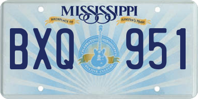 MS license plate BXQ951