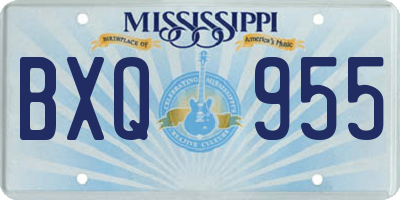 MS license plate BXQ955
