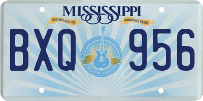 MS license plate BXQ956