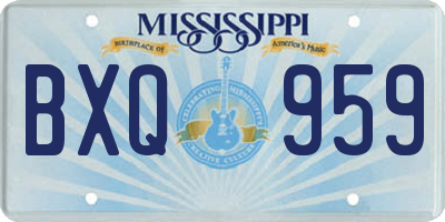 MS license plate BXQ959