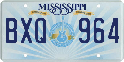 MS license plate BXQ964