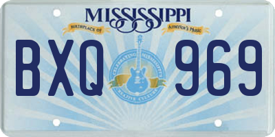 MS license plate BXQ969