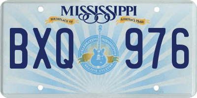 MS license plate BXQ976