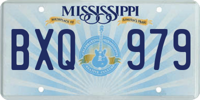 MS license plate BXQ979