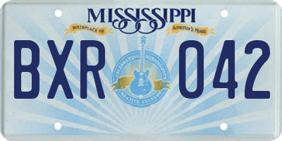 MS license plate BXR042