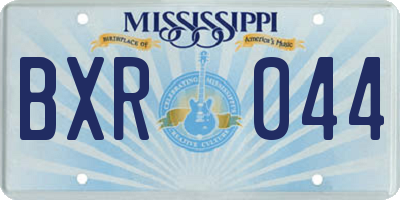 MS license plate BXR044
