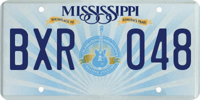 MS license plate BXR048