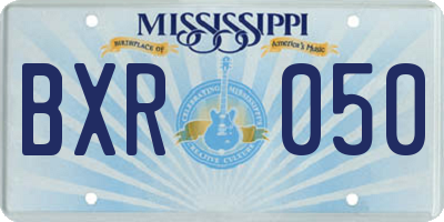 MS license plate BXR050