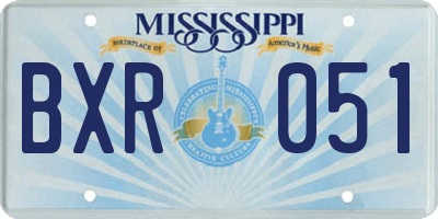 MS license plate BXR051