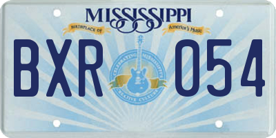 MS license plate BXR054