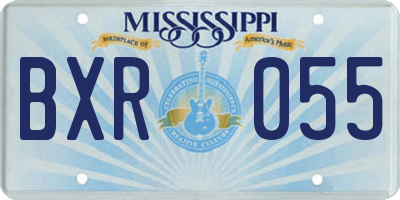 MS license plate BXR055