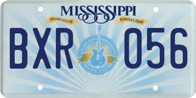 MS license plate BXR056