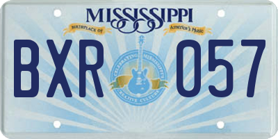 MS license plate BXR057