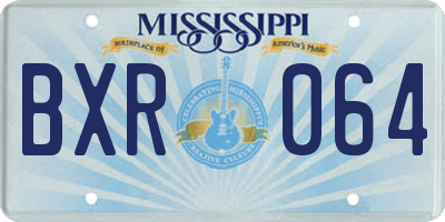 MS license plate BXR064