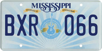 MS license plate BXR066