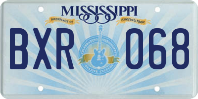 MS license plate BXR068