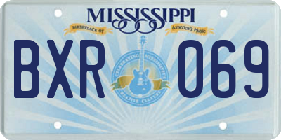 MS license plate BXR069