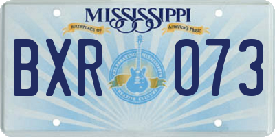 MS license plate BXR073