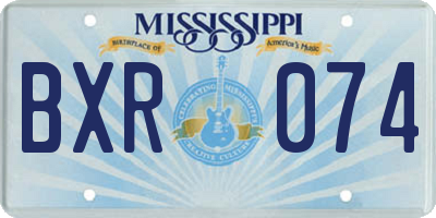 MS license plate BXR074