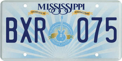 MS license plate BXR075