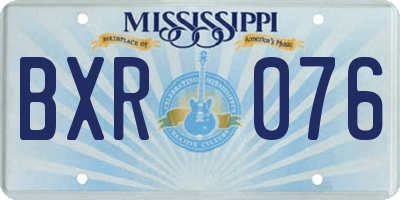 MS license plate BXR076