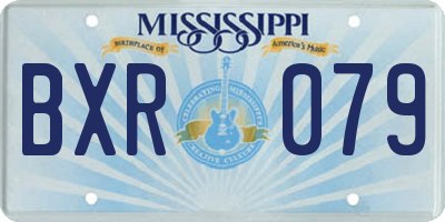 MS license plate BXR079