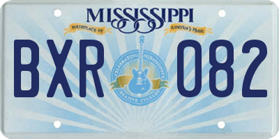 MS license plate BXR082