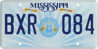 MS license plate BXR084