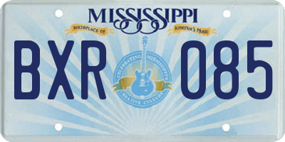 MS license plate BXR085