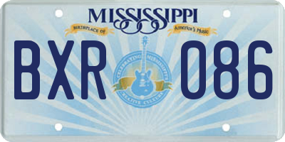 MS license plate BXR086